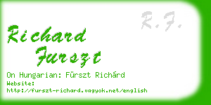 richard furszt business card