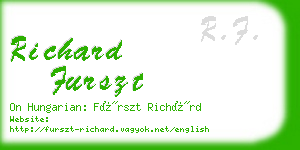 richard furszt business card